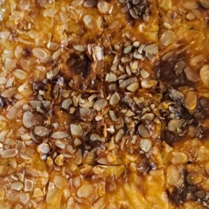 Cassava cake with Almond flakes